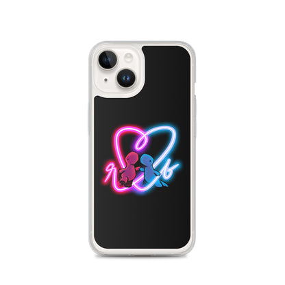 red and blue neon iPhone case