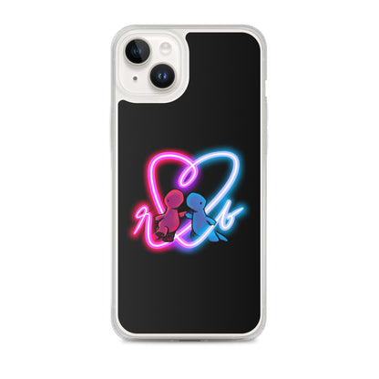 red and blue neon iPhone case