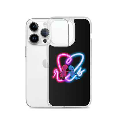 red and blue neon iPhone case