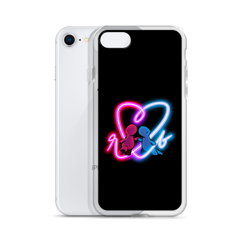 red and blue neon iPhone case