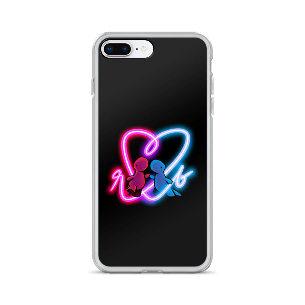 red and blue neon iPhone case