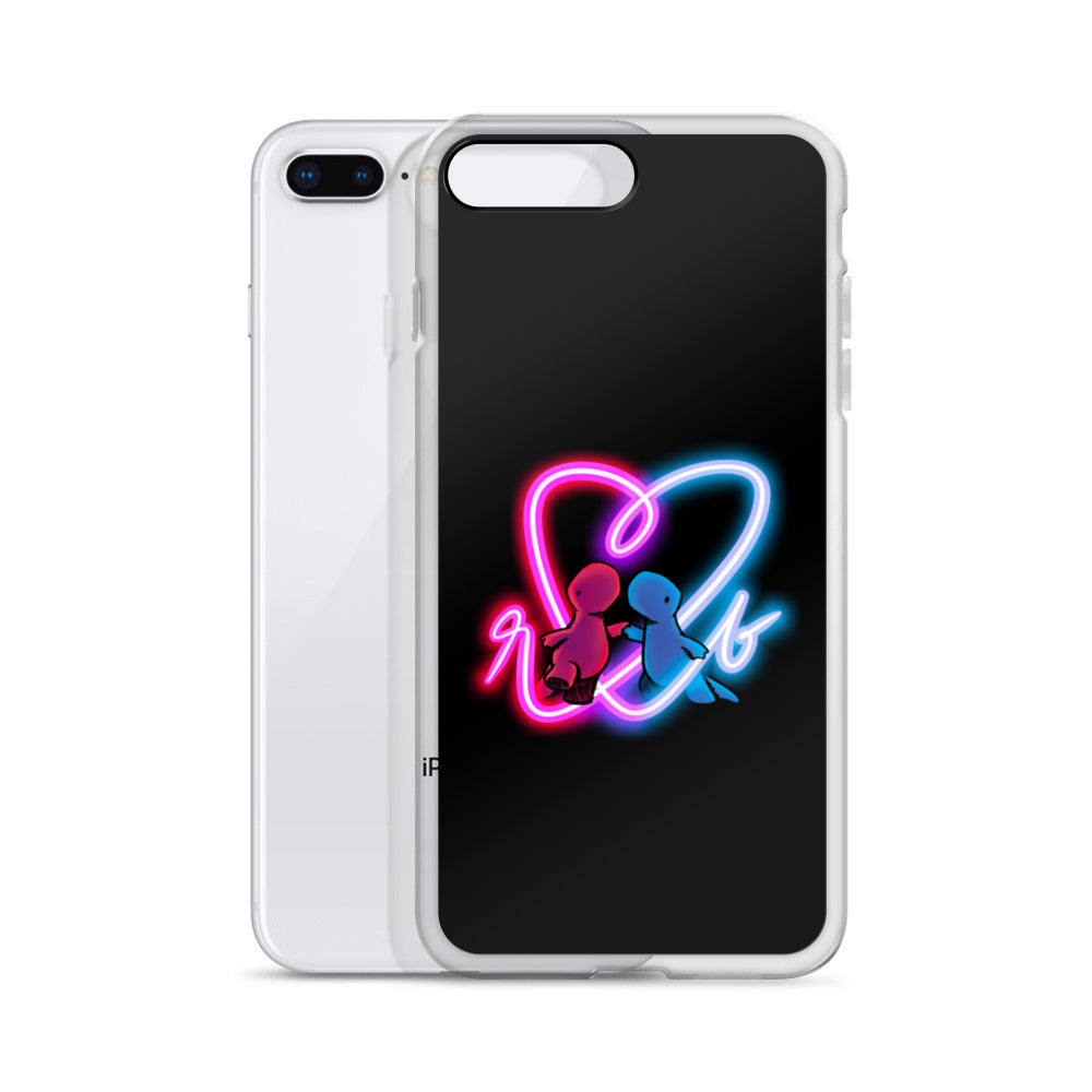 red and blue neon iPhone case