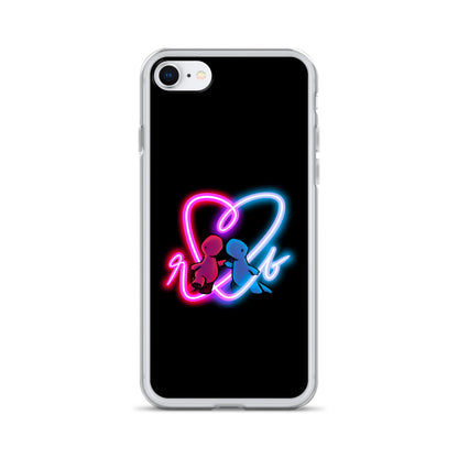 red and blue neon iPhone case