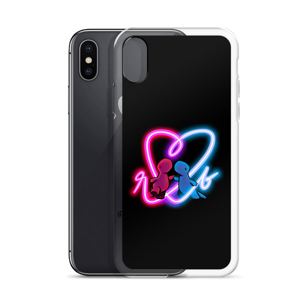 red and blue neon iPhone case