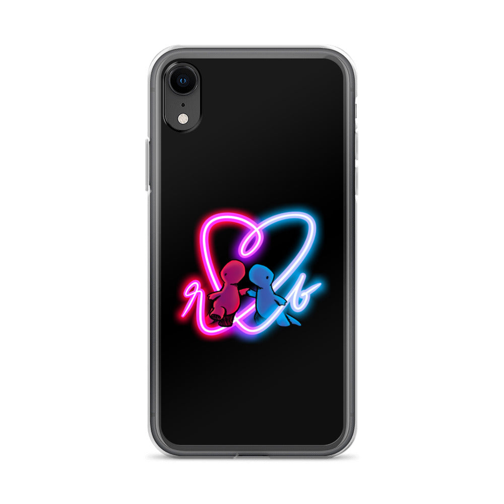 red and blue neon iPhone case