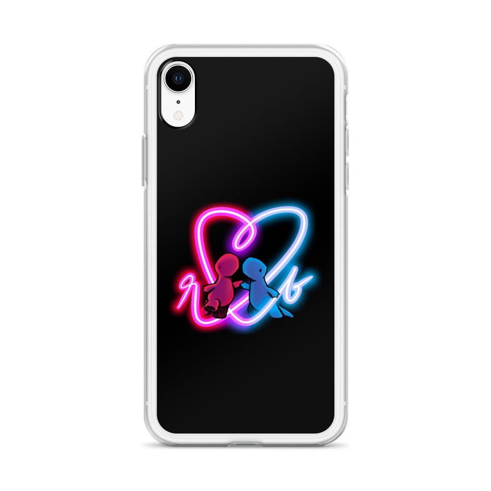 red and blue neon iPhone case