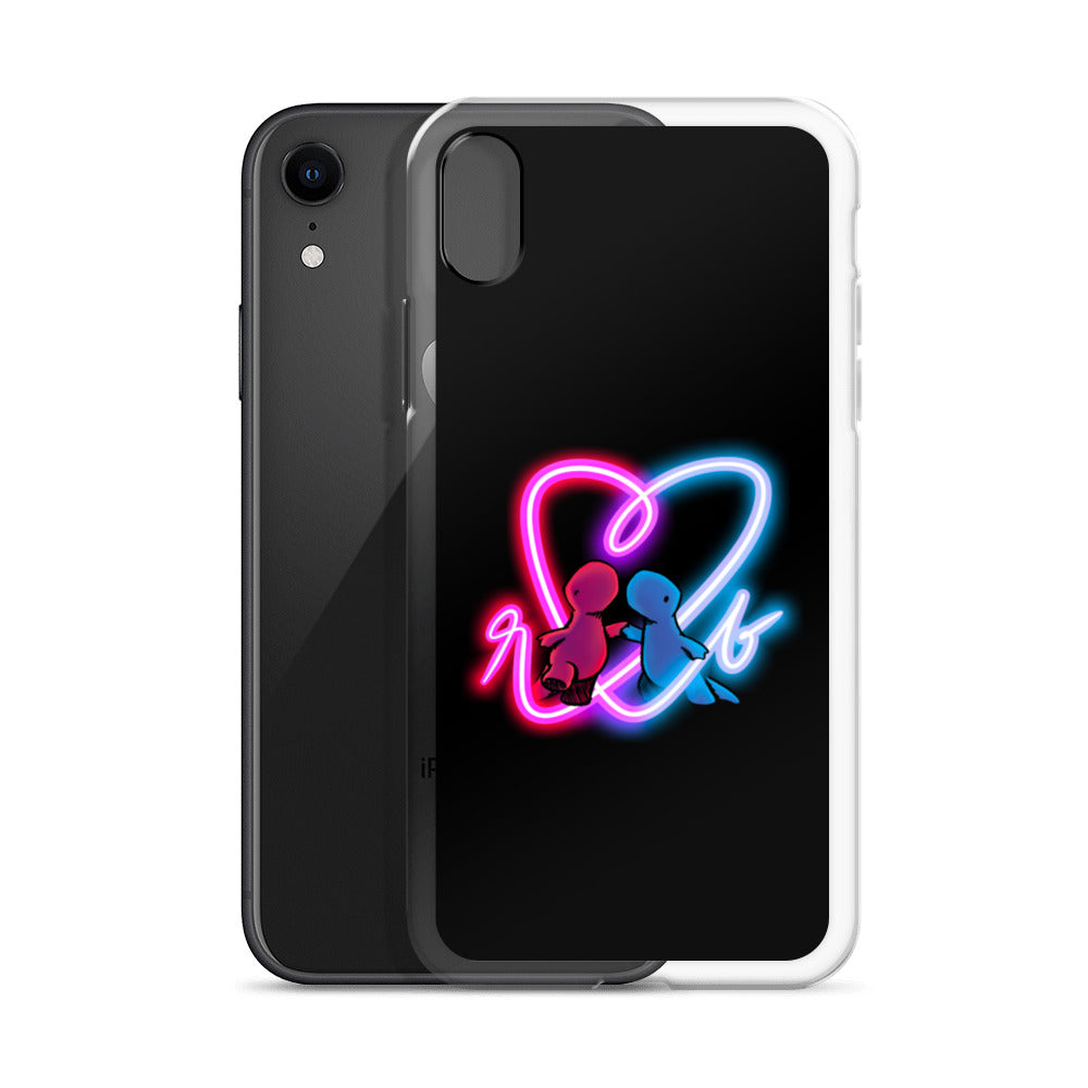 red and blue neon iPhone case