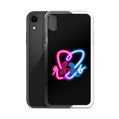 red and blue neon iPhone case