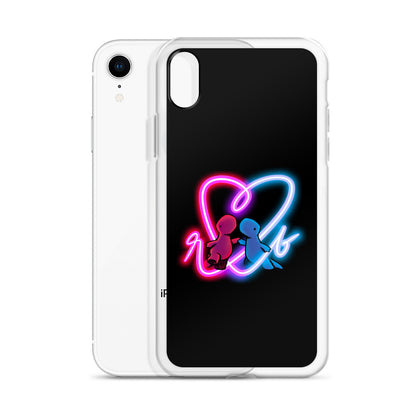 red and blue neon iPhone case