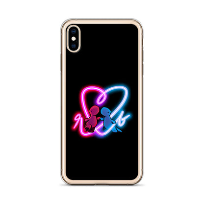 red and blue neon iPhone case