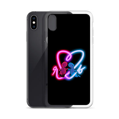 red and blue neon iPhone case