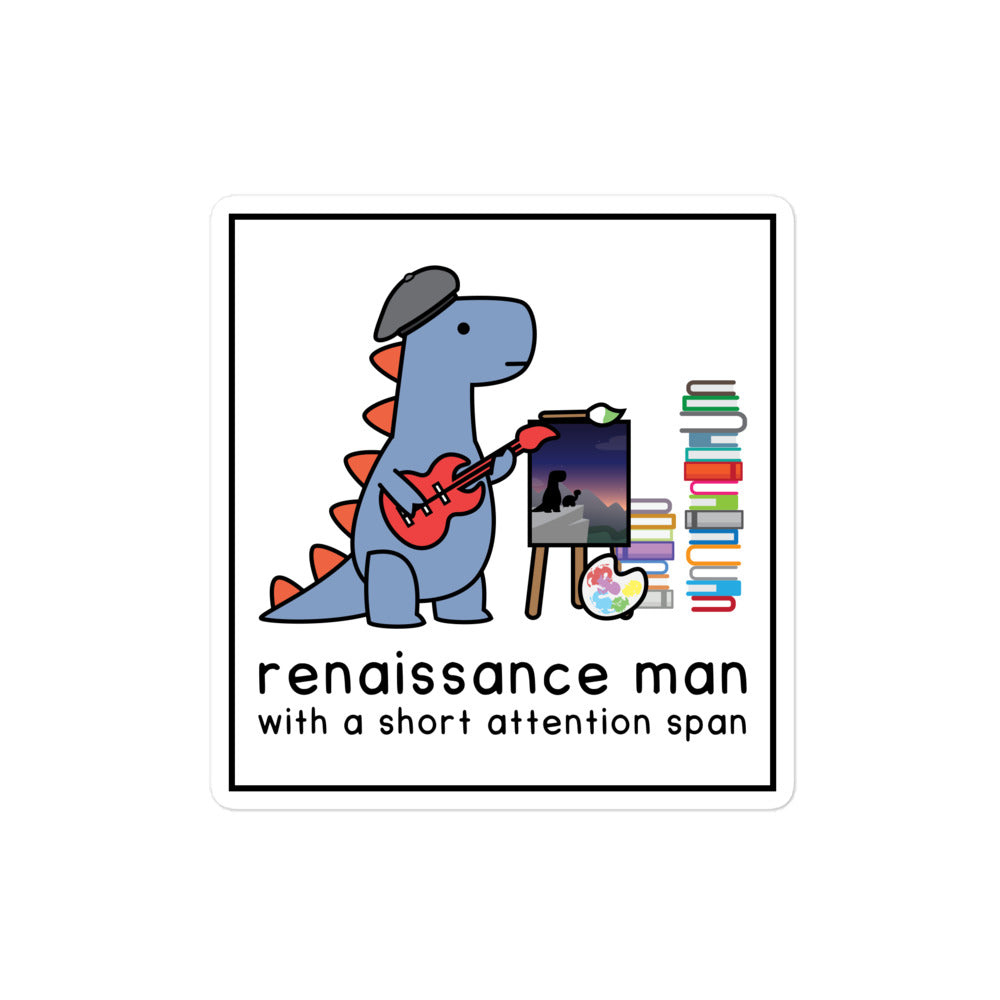 renaissance man large sticker