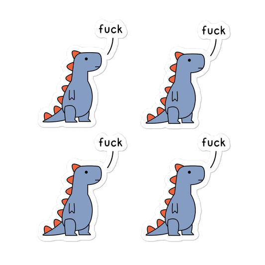 t-rex saying fuck | stickers