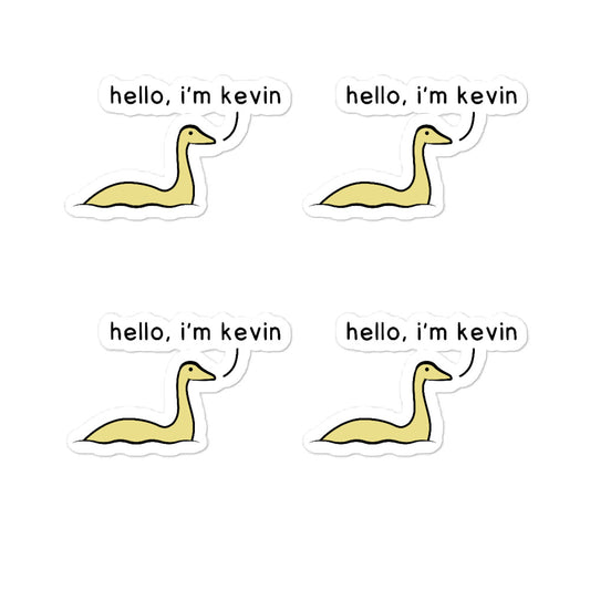 hello, i'm kevin | stickers