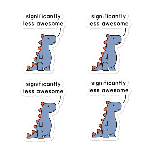 significantly less awesome | sticker