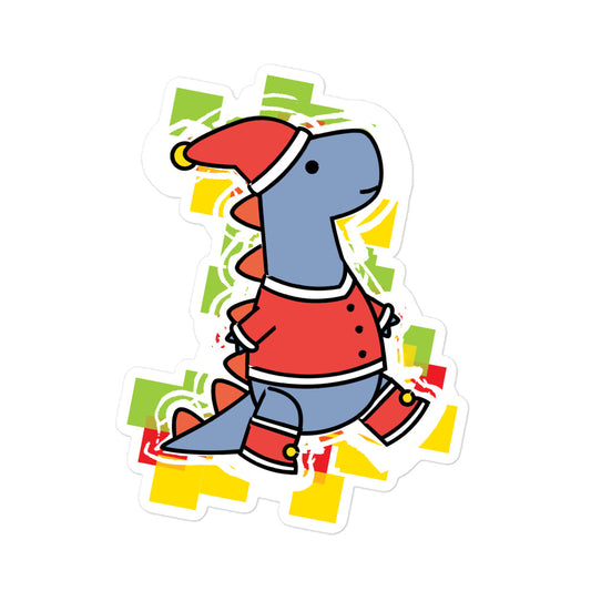 festive t-rex large | sticker