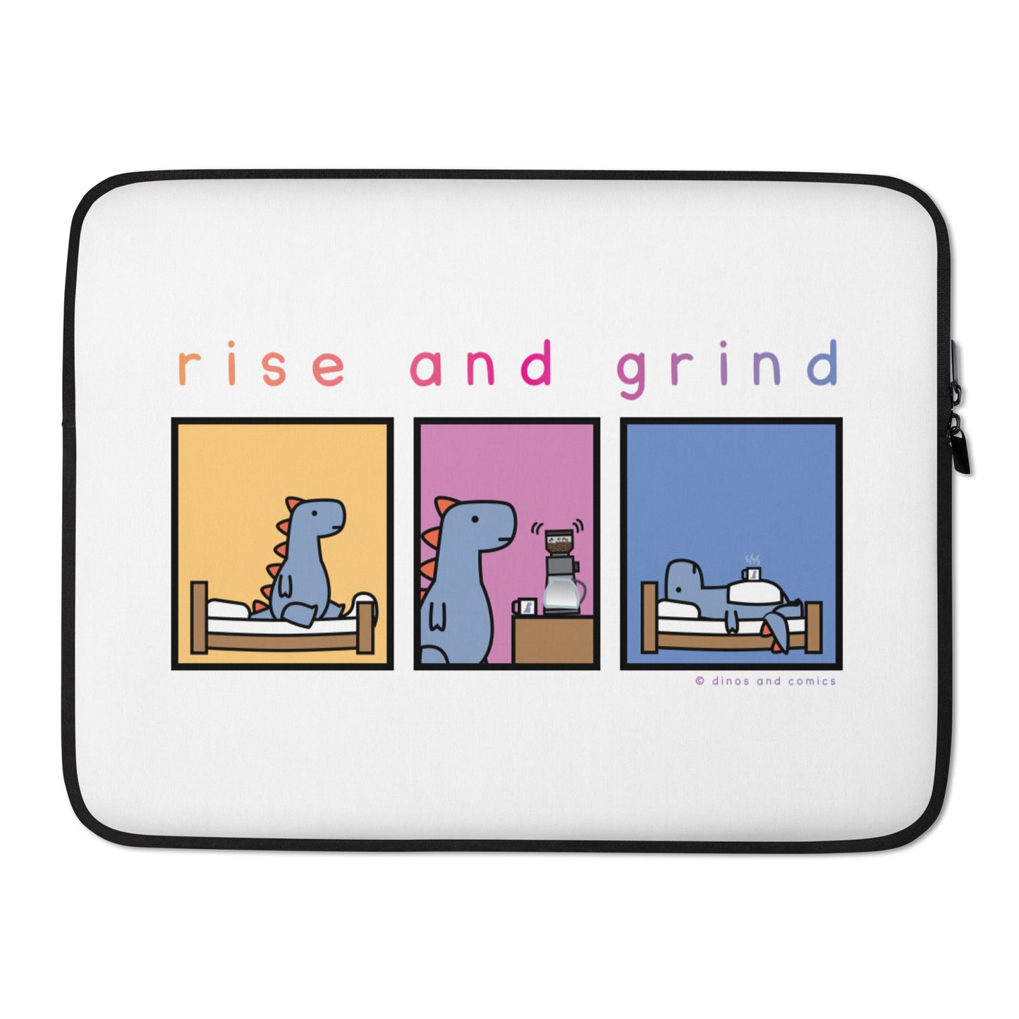 rise and grind - laptop sleeve (light)