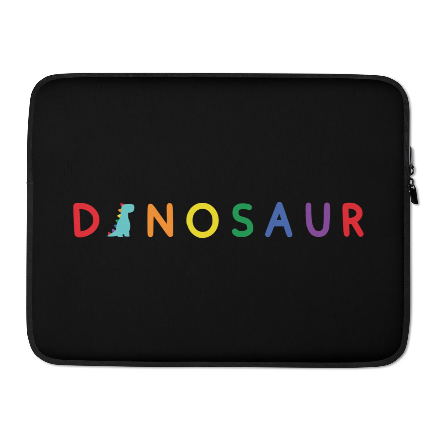 dinosaur colourful - laptop sleeve (dark)