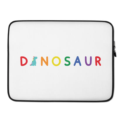 dinosaur colourful - laptop sleeve (light)