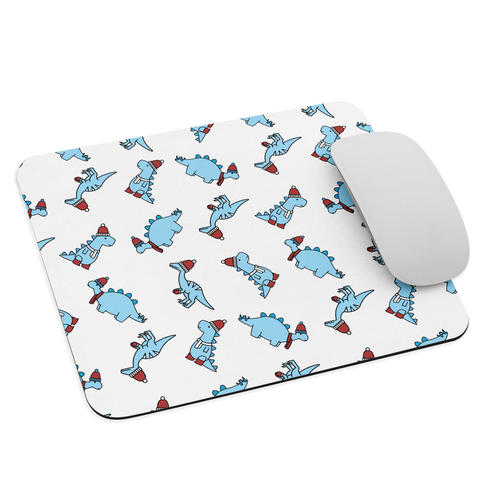 winter dinos mouse pad