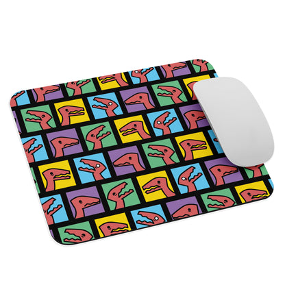 pop art raptor mouse pad