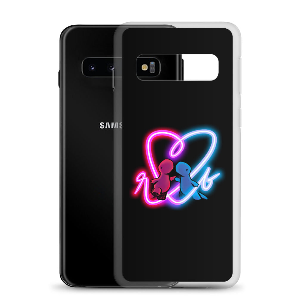 red and blue neon Samsung case