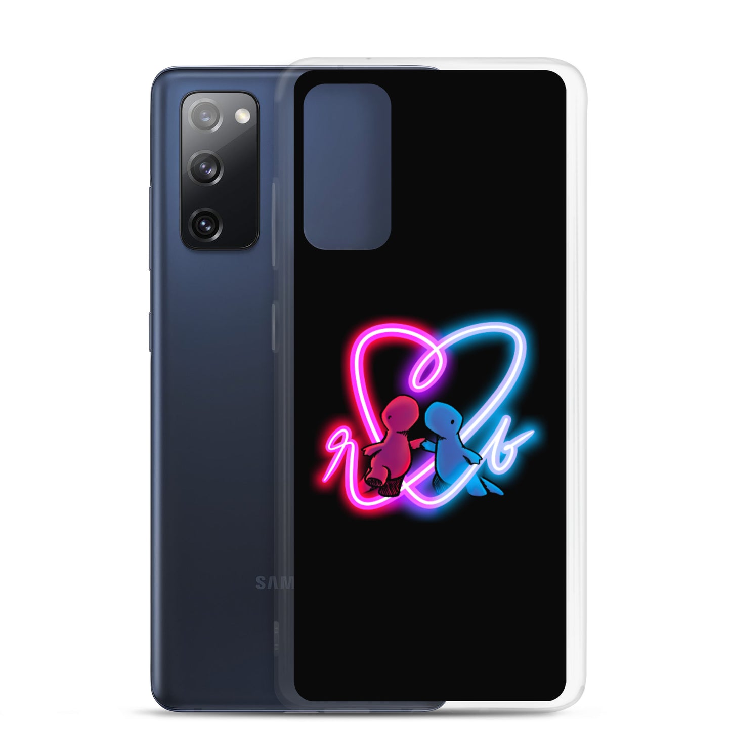 red and blue neon Samsung case