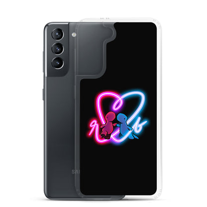 red and blue neon Samsung case