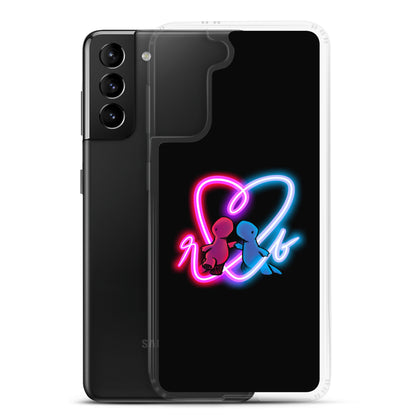 red and blue neon Samsung case