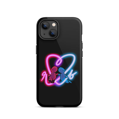 red and blue neon iPhone case (tough)