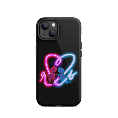 red and blue neon iPhone case (tough)