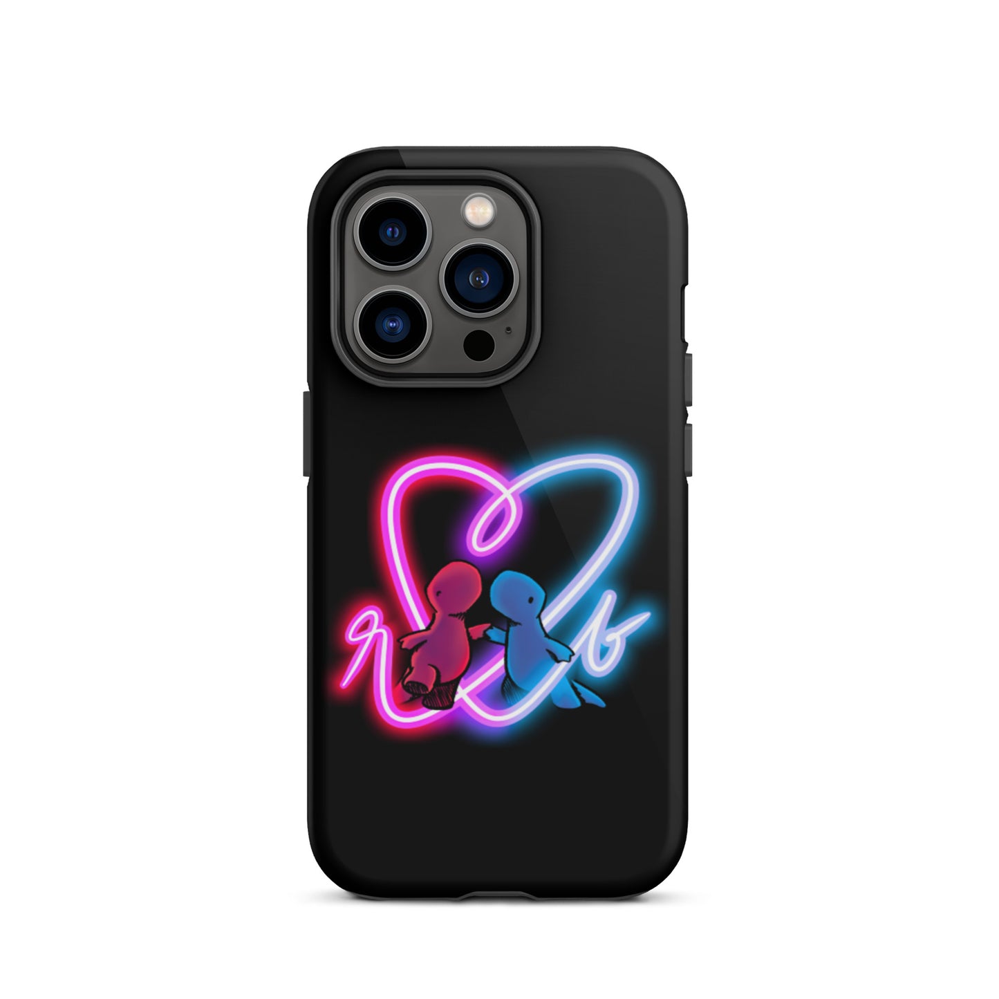 red and blue neon iPhone case (tough)