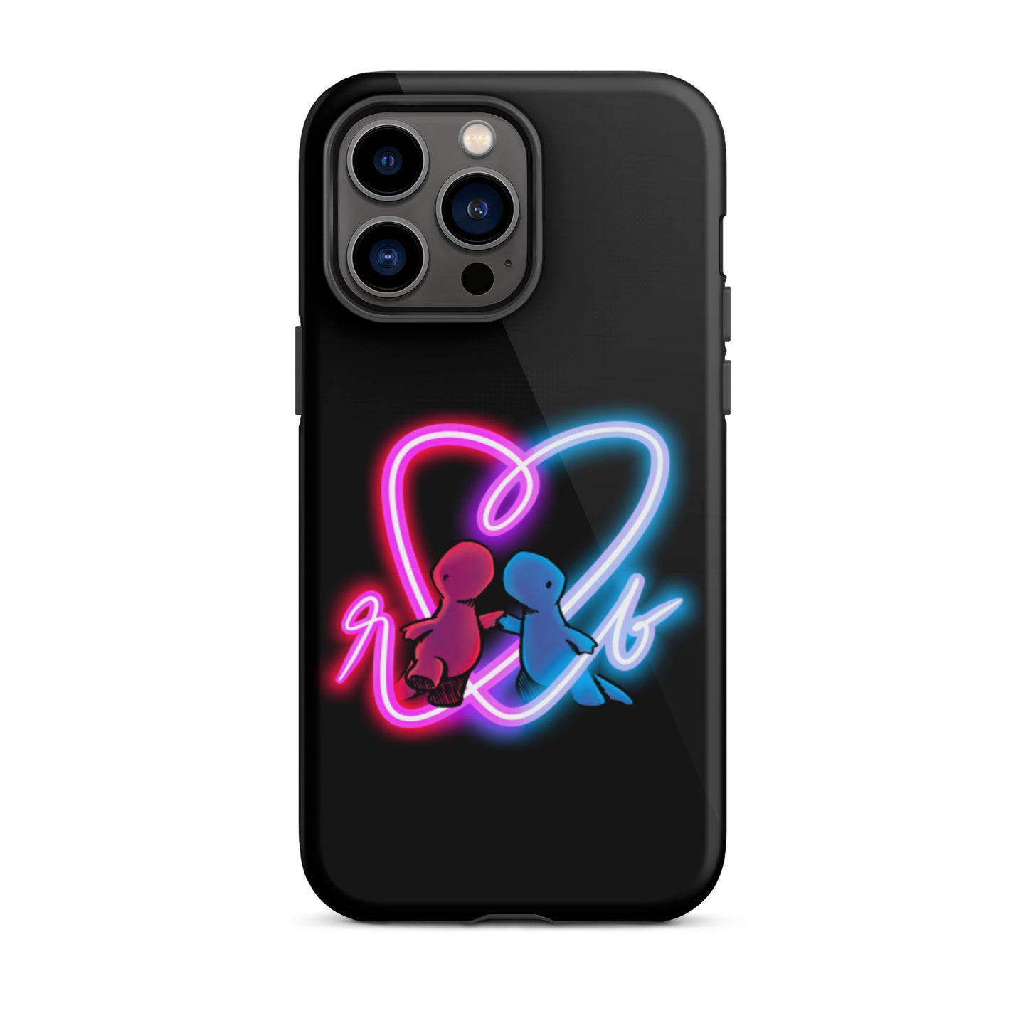 red and blue neon iPhone case (tough)