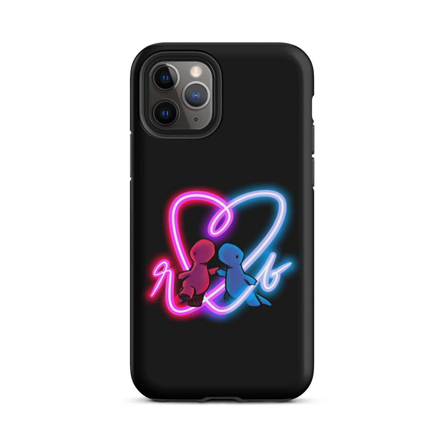 red and blue neon iPhone case (tough)