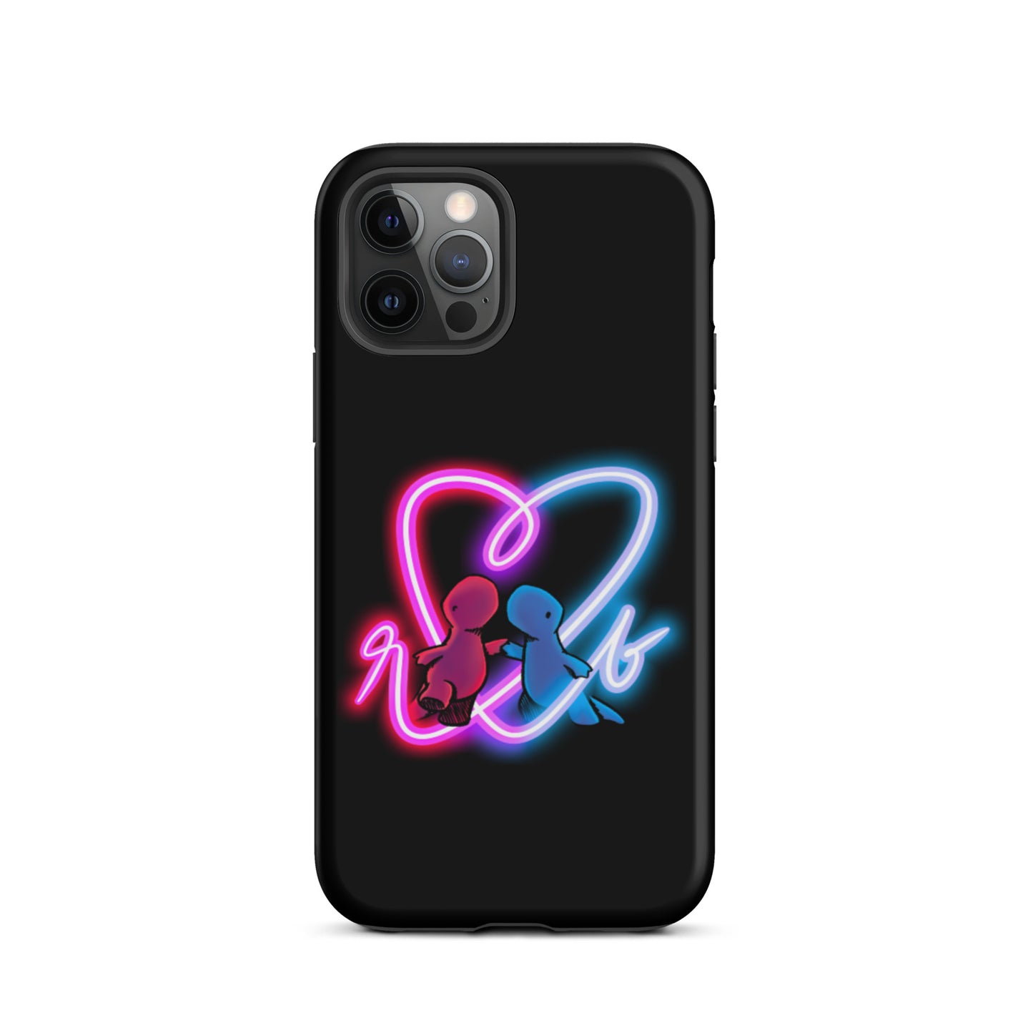 red and blue neon iPhone case (tough)