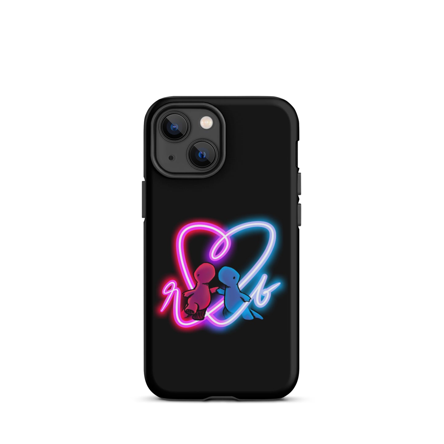 red and blue neon iPhone case (tough)