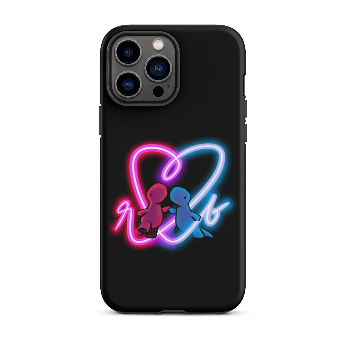 red and blue neon iPhone case (tough)