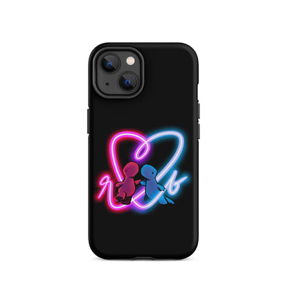 red and blue neon iPhone case (tough)