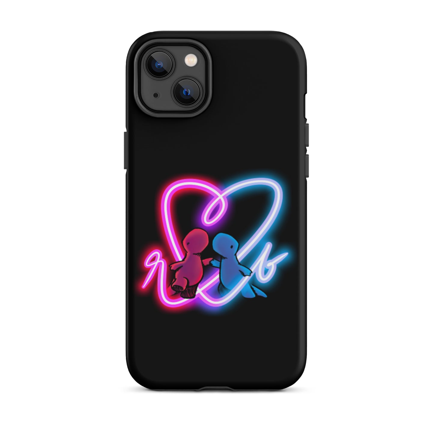 red and blue neon iPhone case (tough)