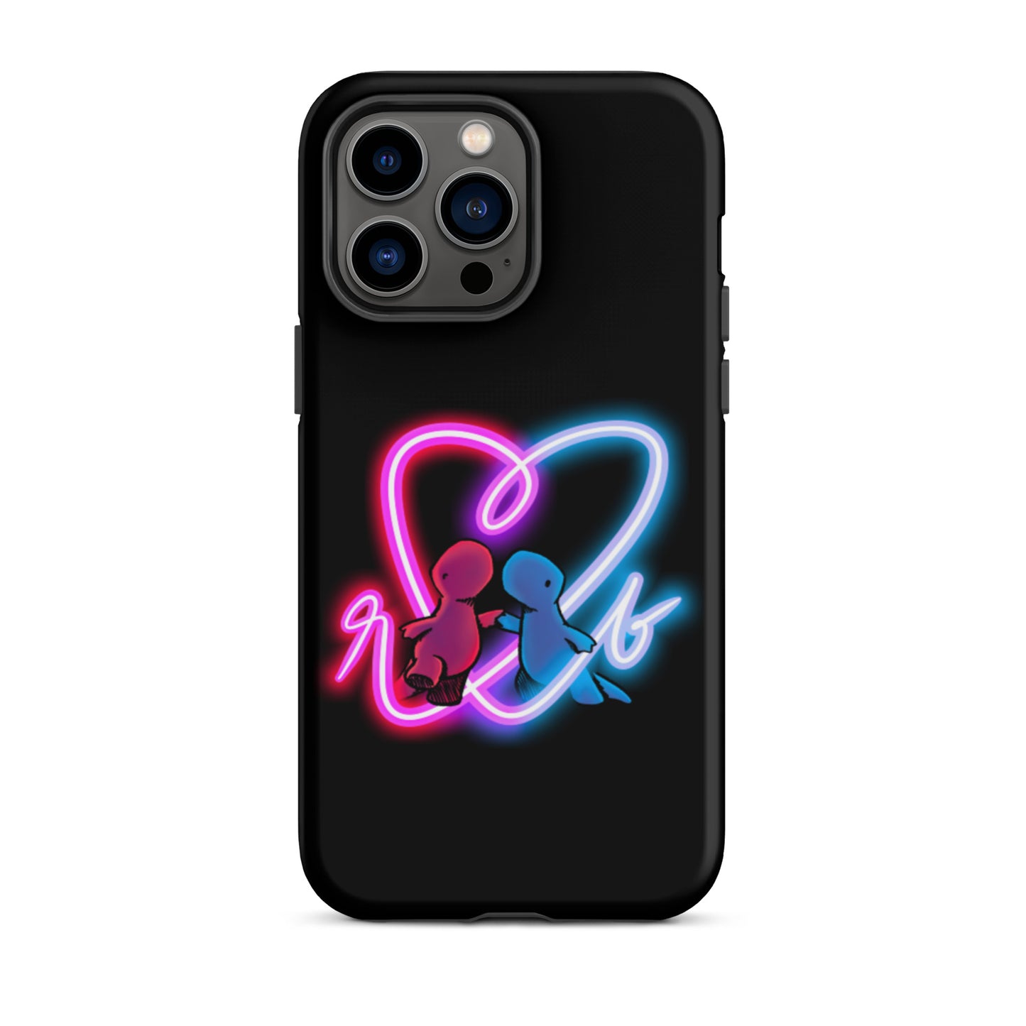 red and blue neon iPhone case (tough)