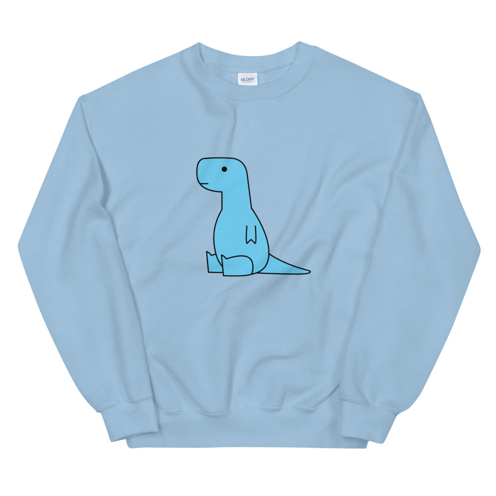 Sitting Blue T-Rex | sweatshirt