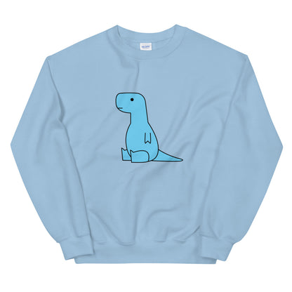 Sitting Blue T-Rex | sweatshirt