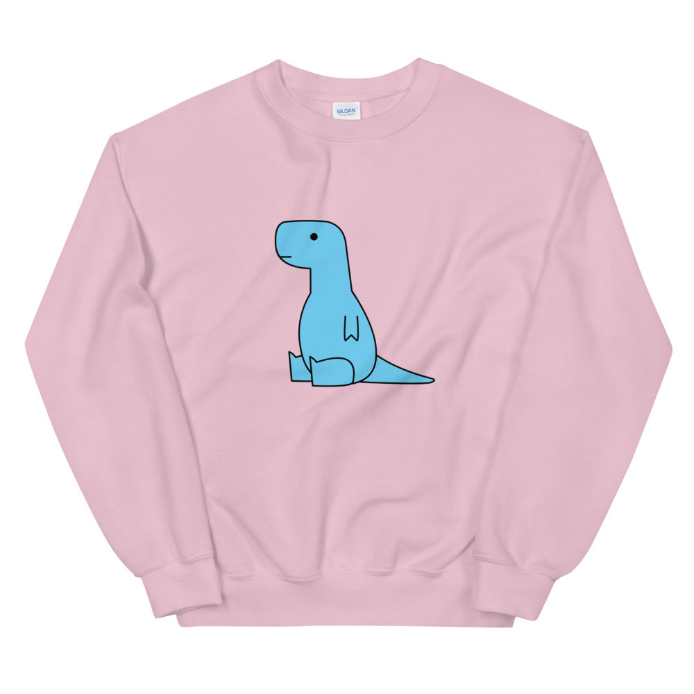 Sitting Blue T-Rex | sweatshirt