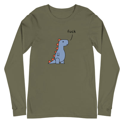 T-Rex Saying Fuck | long-sleeved tee