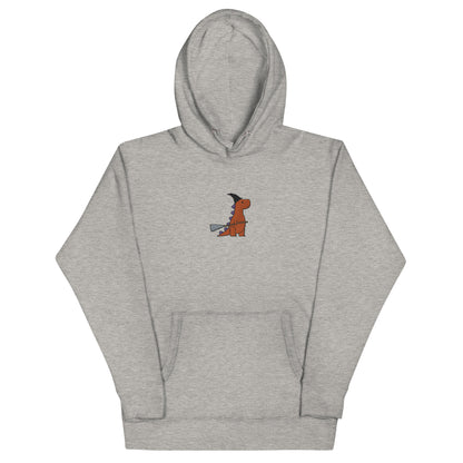 witch t-rex embroidered hoodie