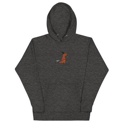 witch t-rex embroidered hoodie